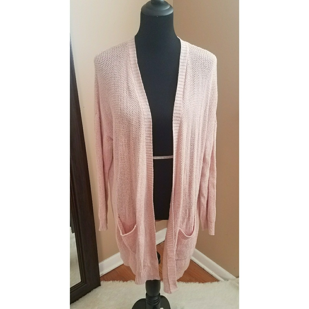 Oversized Pink Cardigan